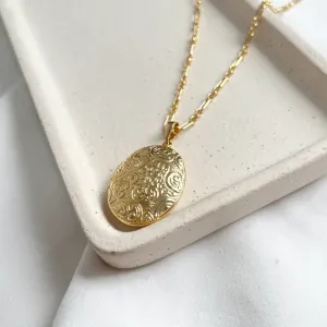 COLAR LONGO 75CM COM RELICÁRIO OVAL