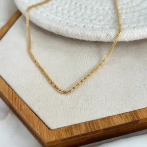 COLAR MALHA REDE REDONDA 45CM + 10CM EXTENSOR