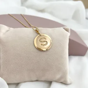 COLAR MEDALHA LETRA S 70CM