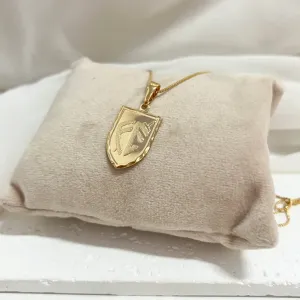 COLAR VENEZIANA PINGENTE ESCUDO FÉ 60CM