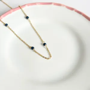 COLAR 80CM COM PEDRAS AZUL