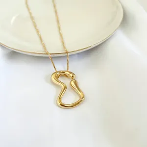 COLAR PINGENTE ORGÂNICO 50CM + 5CM EXTENSOR