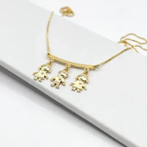 COLAR CANGA LISA 3 FILHOS - 2 MENINAS E 1 MENINO