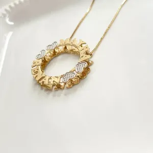 COLAR MANDALA DUPLA (MODELO02)  MINI 3CM - MAYRA/RENAN