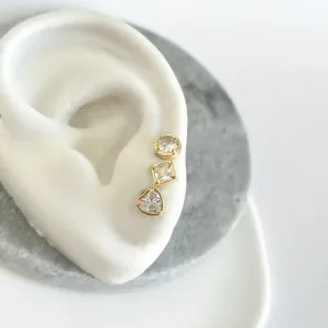 TRIO PONTOS DE LUZ CORAÇÃO/QUADRADO/REDONDO