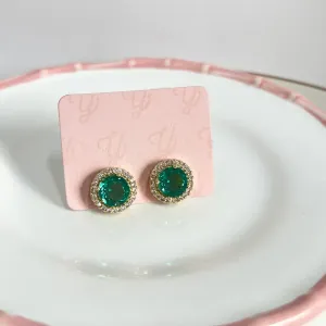 BRINCO REDONDO TURMALINA COM ACABAMENTO EM MICRO ZIRCONIAS