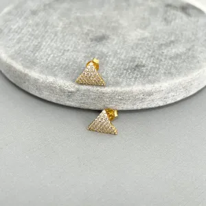 BRINCO TRIÂNGULO CRAVEJA EM MICRO ZIRCONIAS