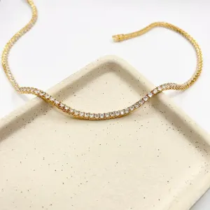 COLAR RIVIERA 4 GARRAS COM FECHO JOIA 40CM PEDRA 3MM
