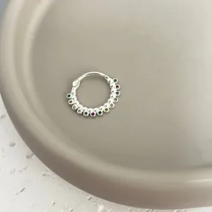 PIERCING PARA FURO EM PRATA925 COLORIDO