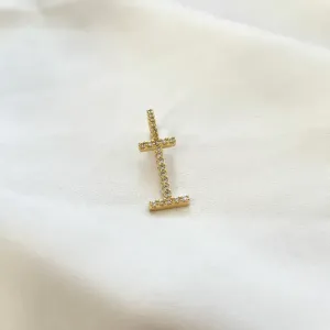 PINGENTE LETRA CRAVEJADA 3CM - I