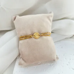 PULSEIRA LETRA DUPLA ELOS GRUMET - L