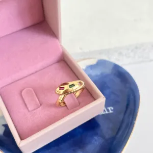 ANEL 3 PEDRAS BAGUETE COLORIDAS