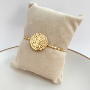 BRACELETE COM MEDALHA DE SÃO BENTO