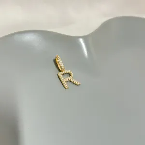PINGENTE LETRA CRAVEJADA 1,5CM - R