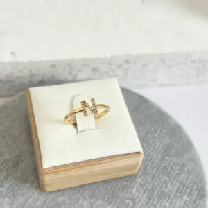 ANEL FALANGE AJUSTÁVEL LETRA CRAVEJADA