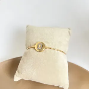 BRACELETE LETRA COM ENCAIXE LISO - D