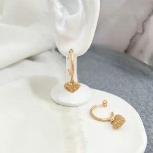 BRINCO ARGOLA GRANITADA COM CORAÇÃO ESCRAVA