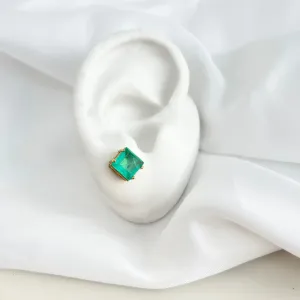 BRINCO QUADRADO PEDRA TURMALINA FUSION