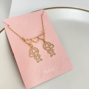 COLAR CANGA CORAÇÃO 2 MENINOS MAXI