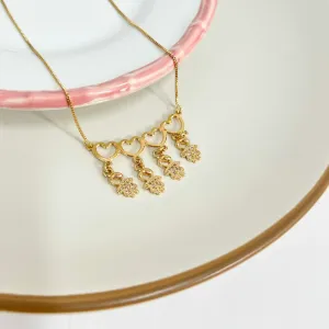 COLAR CANGA CORAÇÕES COM 4 MENINOS - CRISTAL