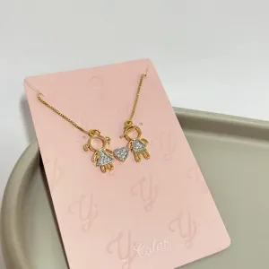 COLAR CASAL CRAVEJADO COM CORAÇÃO