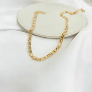 COLAR CHOKER QUADRADINHOS 45CM