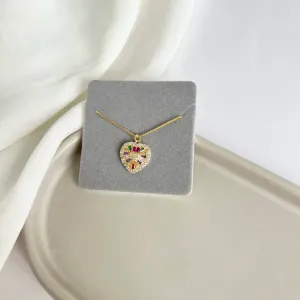 COLAR ESTILO PIZZA FORMATO CORAÇÃO