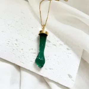 COLAR FIGA 5CM DE ACRÍLICO VERDE