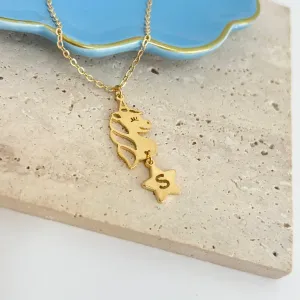 COLAR INFANTIL UNICÓRNIO COM LETRA - S