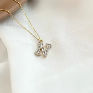COLAR LETRA MICRO ZIRCONIA - N