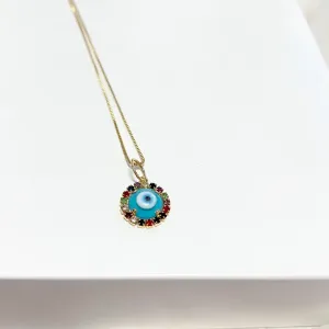 COLAR OLHO GREGO COM STRASS EM VOLTA