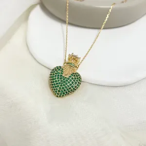 COLAR PERFUMEIRO CORAÇÃO VERDE ESMERALDA