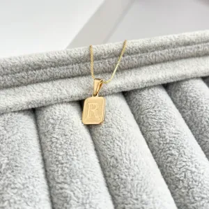 COLAR PINGENTE MINI 1X1 MEDALHA DE LETRA - R