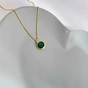COLAR PONTO DE LUZ VERDE ESMERALDA