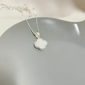 COLAR PRATA925 TREVO MADRE PÉROLA