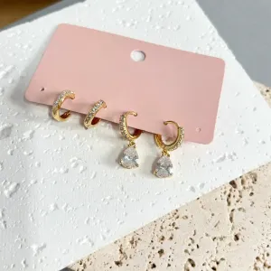 DUPLA ARGOLINHA PINGENTE GOTA E 1 SIMPLES