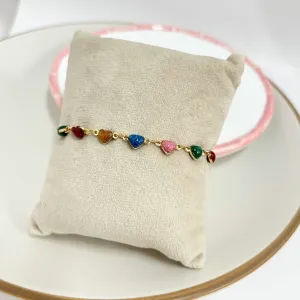 PULSEIRA CORAÇÕES RESINADOS