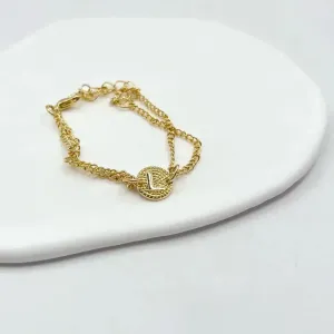 PULSEIRA LETRA DUPLA ELOS GRUMET - L