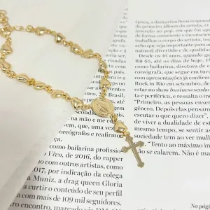 PULSEIRA TERÇO CORAÇÕES NOSSA SENHORA DAS GRAÇAS