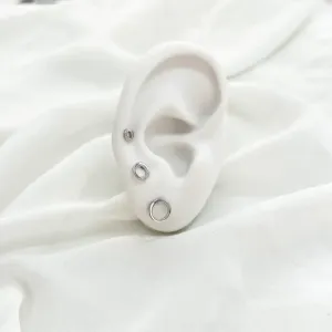 TRIO DE BRINCOS BOLINHAS VAZADOS