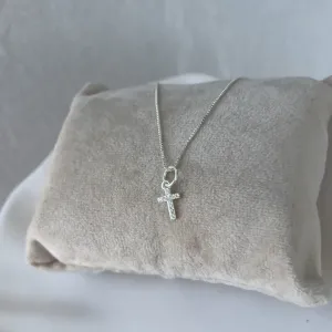 COLAR VENEZIANA 45CM COM PINGENTE DE CRUZ CRAVEJADA