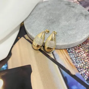 BRINCO GOTA 2,5CM COM FAIXA EM MICRO ZIRCONIAS