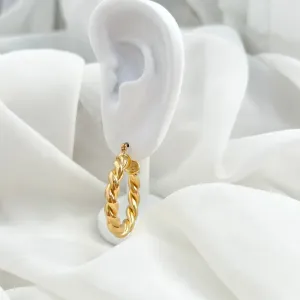 BRINCO ARGOLA TORCIDA COM FECHO ITALIANO