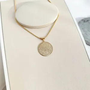 COLAR RABO DE RATO COM MEDALHA 2,5CM DO PAI NOSSO 50CM