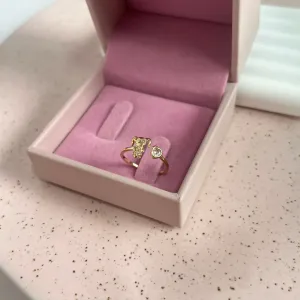 ANEL AJUSTÁVEL FALANGE CORAÇÃO E MENINA