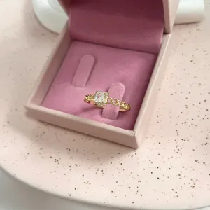 ANEL ARO ELO GRUMET COM ZIRCONIA QUADRADA