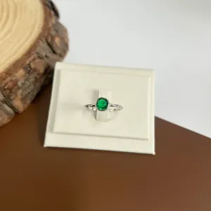 ANEL ARO TRABALHADO PEDRA VERDE