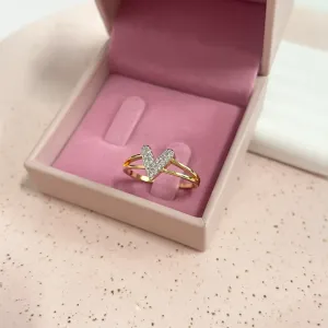 ANEL CORAÇÃO CRAVEJADO 2 AROS