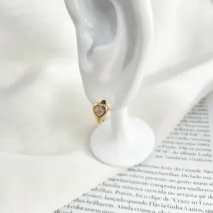 BRINCO ARGOLA PEDRINHA CORAÇÃO