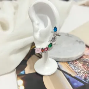 BRINCO EAR CUFF LUXO COLORIDO